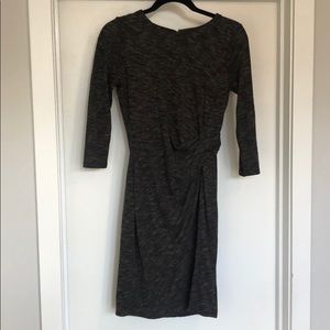 Long sleeve gray twist dress